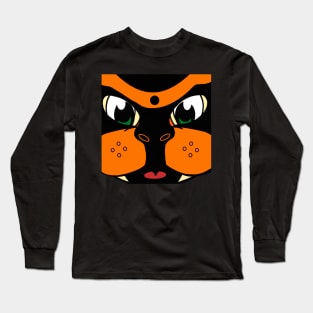 Pop-Up-Pup Muzzle - Orange Long Sleeve T-Shirt